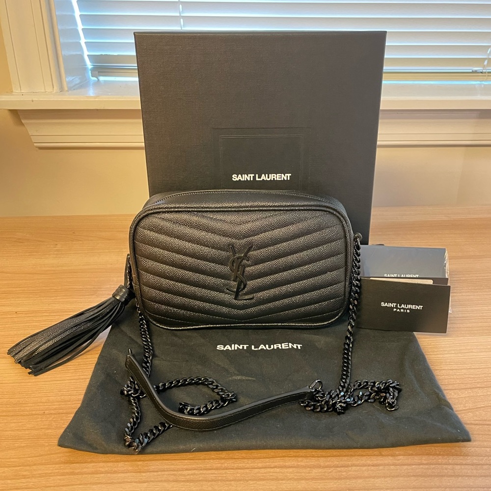 SAINT LAURENT MONOGRAM MINI BAG DECORATED WITH METAL YSL INITIALS